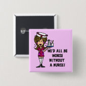 Badge Carré 5 Cm Pire sans infirmière (Devant & derrière)