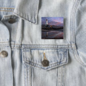 Badge Carré 5 Cm Piscine de marée par le phare (En situation)