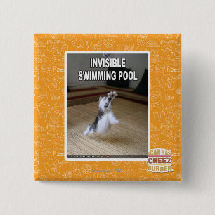 Badge Carré 5 Cm Piscine invisible