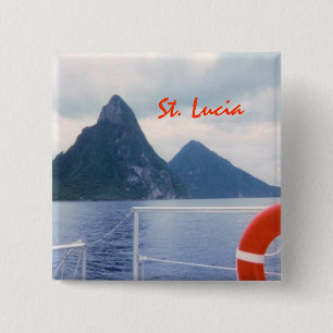 Badge Carré 5 Cm Pitons de la mer