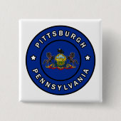Badge Carré 5 Cm Pittsburgh Pennsylvanie (Devant)