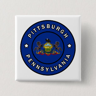 Badge Carré 5 Cm Pittsburgh Pennsylvanie