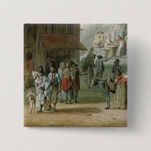 Badge Carré 5 Cm Placez De l'Apport-Paris dans l'avant