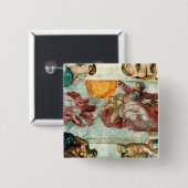 Badge Carré 5 Cm Plafond 3 de chapelle de Sistine (Devant & derrière)