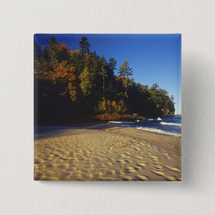 Badge Carré 5 Cm Plage de Miners à Pictured Rocks National