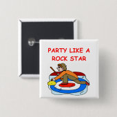 Badge Carré 5 Cm plaisanterie de bordage (Devant & derrière)