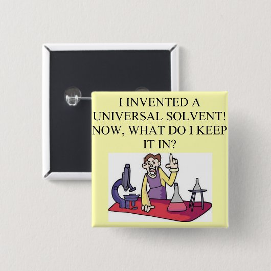 Badge Carré 5 Cm plaisanterie de chimie (Devant & derrière)