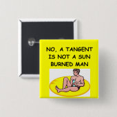 Badge Carré 5 Cm plaisanterie de maths (Devant & derrière)