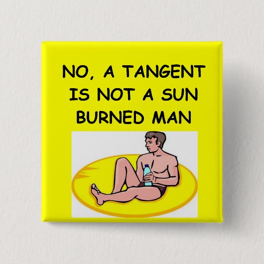 Badge Carré 5 Cm plaisanterie de maths (Devant)