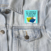 Badge Carré 5 Cm plaisanterie de maths (En situation)