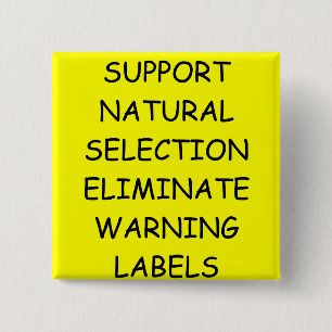 Badge Carré 5 Cm Plaisanterie d'évolution de DARWIN