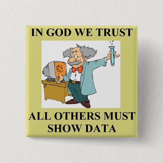 Badge Carré 5 Cm plaisanterie drôle de la science (Devant)