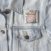 Badge Carré 5 Cm Plan de Constantinople (En situation)