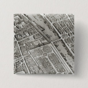 Badge Carré 5 Cm Plan de Paris, connu sous le nom de 'Plan de