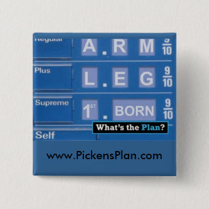 Badge Carré 5 Cm Plan de Pickens - gaz