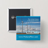 Badge Carré 5 Cm Plan de Pickens - vent (Devant & derrière)