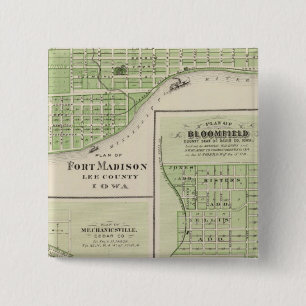 Badge Carré 5 Cm Plan du fort Madison