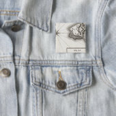 Badge Carré 5 Cm Plan du fort Niagara (En situation)