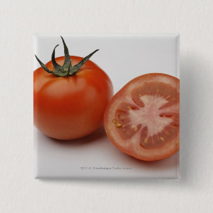Badge Carré 5 Cm Plan rapproché de deux tomates
