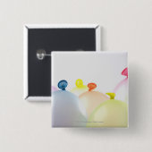 Badge Carré 5 Cm Plan rapproché des ballons (Devant & derrière)