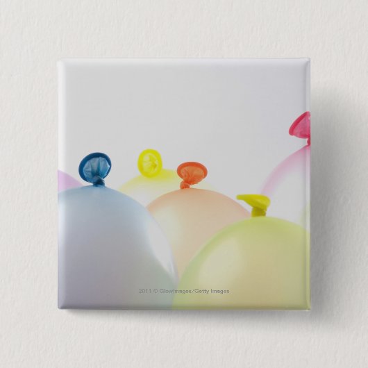 Badge Carré 5 Cm Plan rapproché des ballons (Devant)