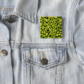 Badge Carré 5 Cm Plan rapproché des cailloux verts (En situation)