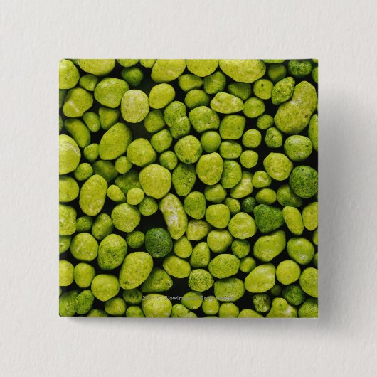 Badge Carré 5 Cm Plan rapproché des cailloux verts (Devant)