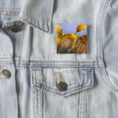 Badge Carré 5 Cm Plan rapproché des jonquilles (En situation)