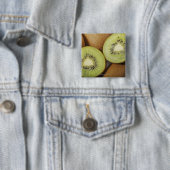 Badge Carré 5 Cm Plan rapproché des kiwis 2 (En situation)