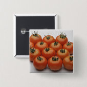 Badge Carré 5 Cm Plan rapproché des tomates (Devant & derrière)