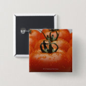 Badge Carré 5 Cm Plan rapproché des tomates 2 (Devant & derrière)