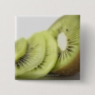 Badge Carré 5 Cm Plan rapproché des tranches de kiwi