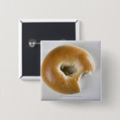 Badge Carré 5 Cm Plan rapproché d'un bagel (Devant & derrière)