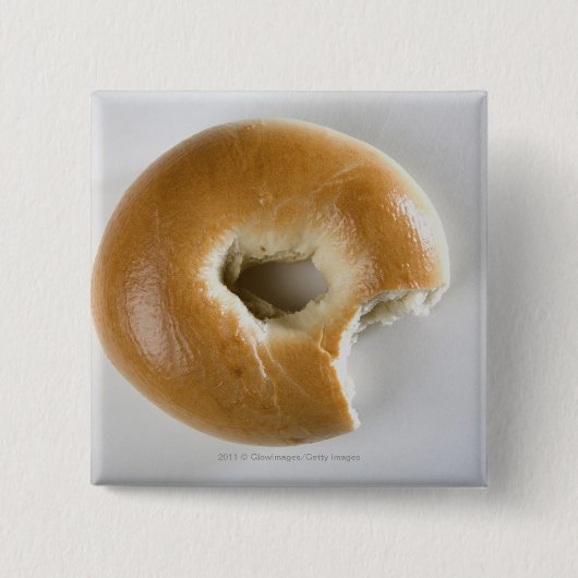 Badge Carré 5 Cm Plan rapproché d'un bagel (Devant)