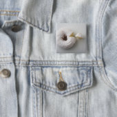 Badge Carré 5 Cm Plan rapproché d'un gâteau (En situation)
