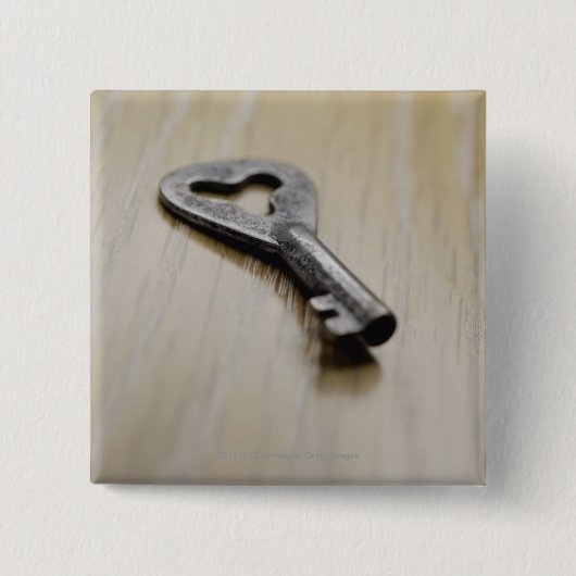 Badge Carré 5 Cm Plan rapproché d'une clé (Devant)