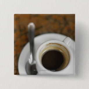 Badge Carré 5 Cm Plan rapproché d'une tasse de café 2