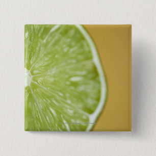 Badge Carré 5 Cm Plan rapproché d'une tranche de citron