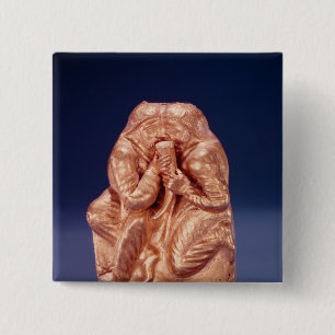 Badge Carré 5 Cm Plaque dépeignant deux Scythians partageant une