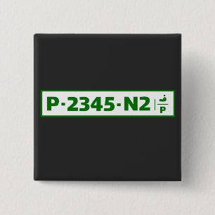 Badge Carré 5 Cm Plaque d'immatriculation de voiture Palestine - pa