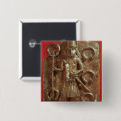 Badge Carré 5 Cm Plaque du Bénin (Devant & derrière)