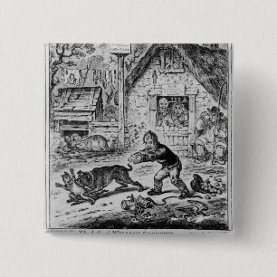 Badge Carré 5 Cm Plat 1, 'de la vie de William Cobbett