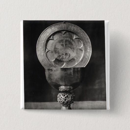 Badge Carré 5 Cm Plat de calice et d'eucharistie (Devant)