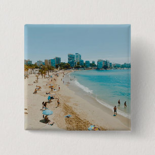 Badge Carré 5 Cm Playa San Juan - Alicante - Espagne