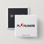 BADGE CARRÉ 5 CM PLAYMAKER (Devant & derrière)