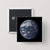 Badge Carré 5 Cm Pleine Terre centrée sur l'océan Pacifique (Devant & derrière)