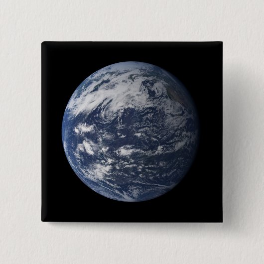 Badge Carré 5 Cm Pleine Terre centrée sur l'océan Pacifique (Devant)