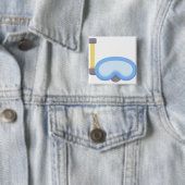 Badge Carré 5 Cm Plongée sous-marine (En situation)