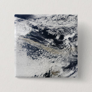 Badge Carré 5 Cm Plume de cendre de volcan d'Eyjafjallajokull