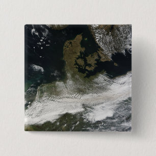 Badge Carré 5 Cm Plume de cendre du volcan 2 d'Eyjafjallajokull